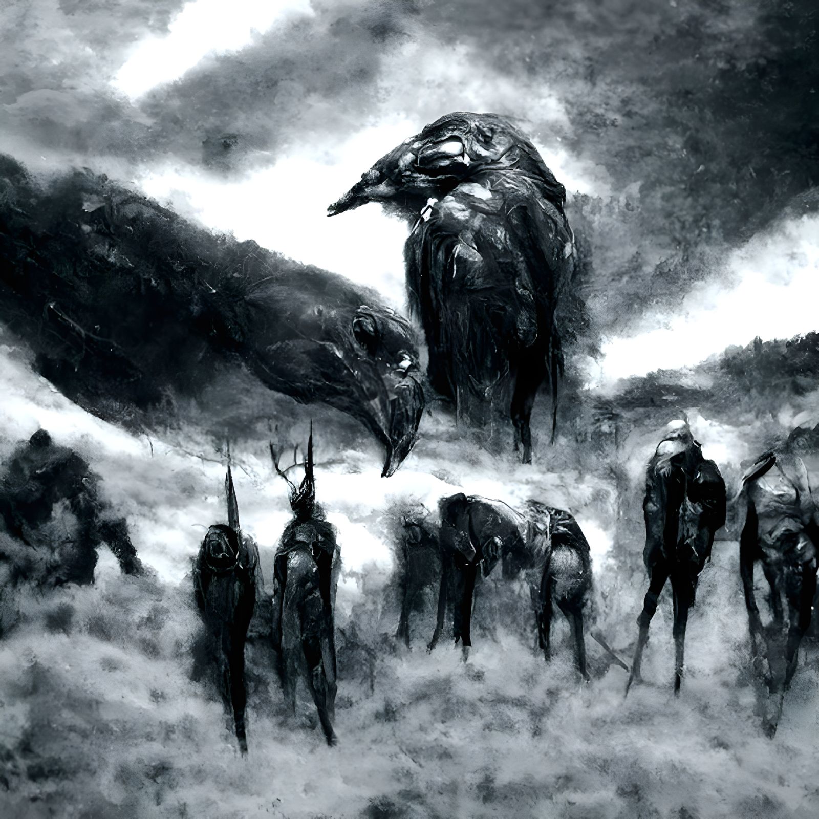 Odin's Ravens: Hyperdetailed Norse Mythology Concept Art