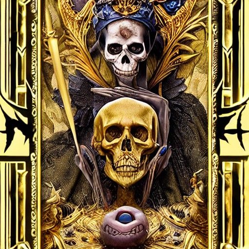 The Death Tarot Card in Digital Art Style