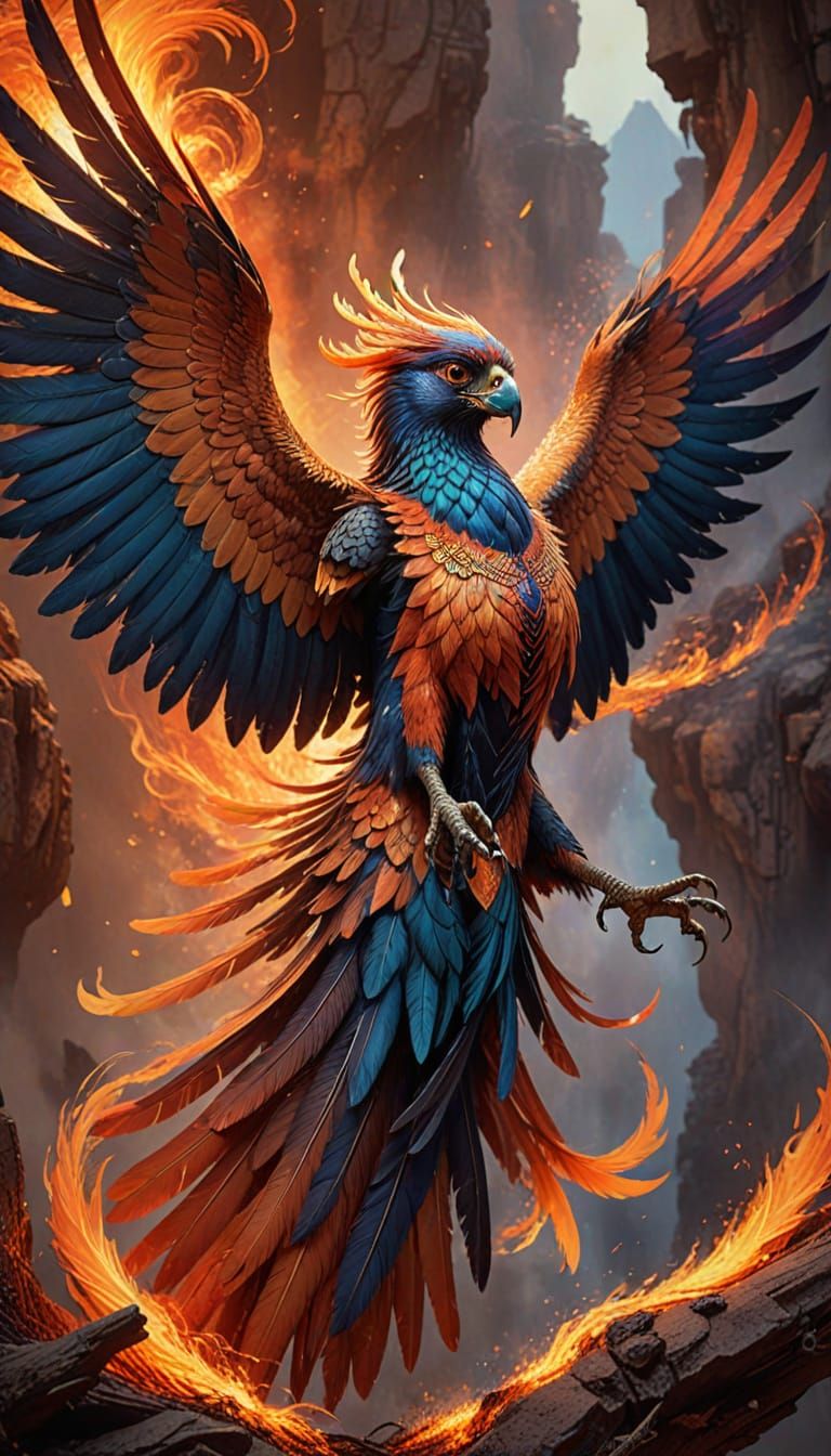 Oriental Harpy with Fiery Wings