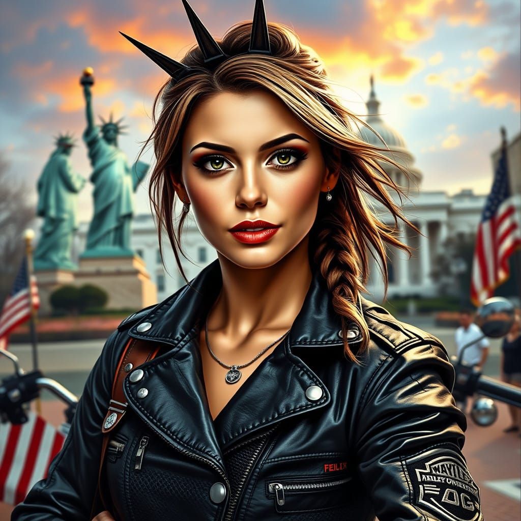 Harley Owners Group Muse Shines in Hyperrealistic Splash Art