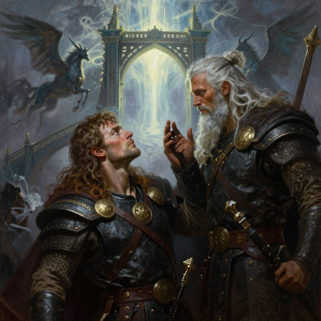 Viking Warrior's Defiant Stand Before Valhalla