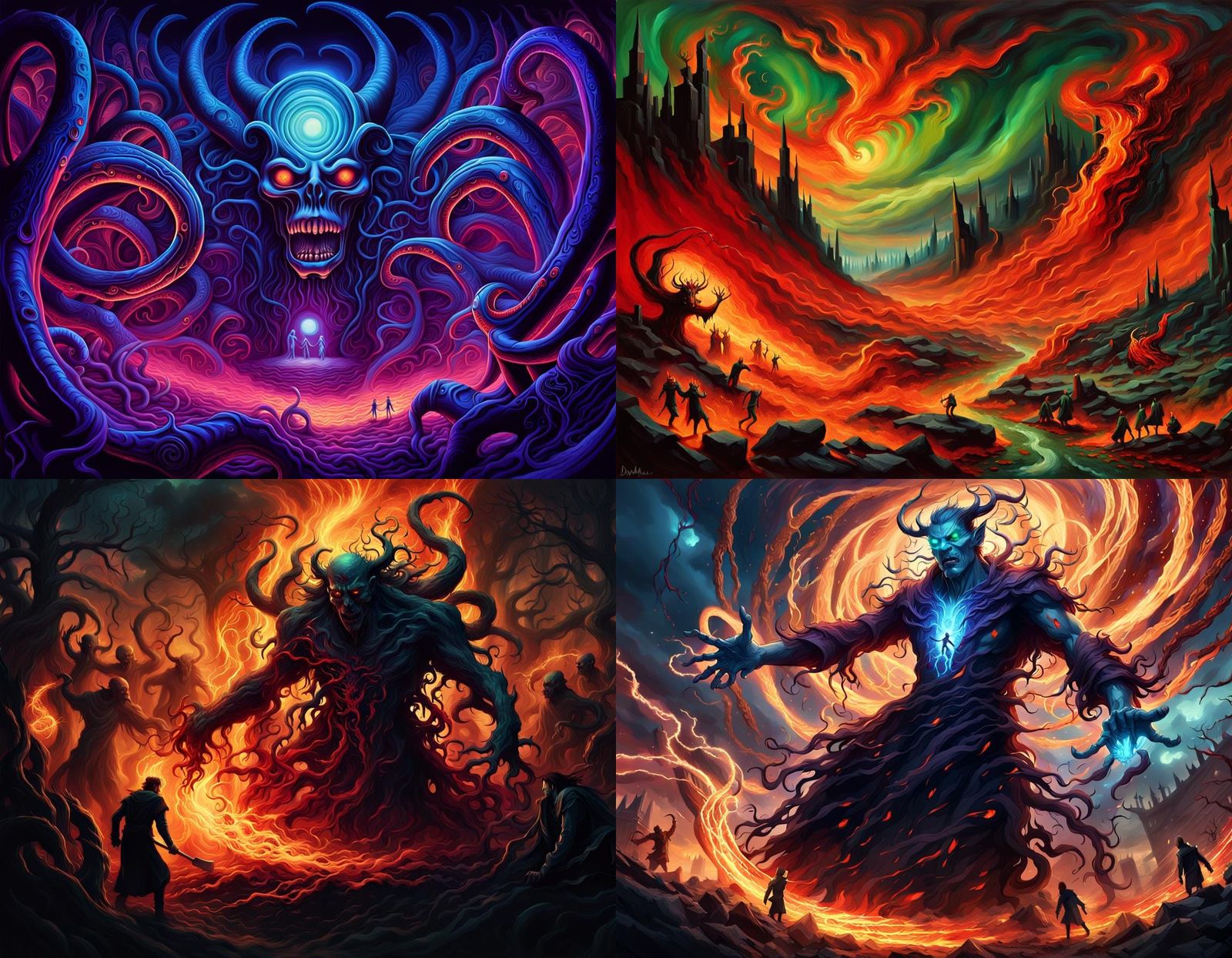 Demonic Entities Harvesting Souls and Essence