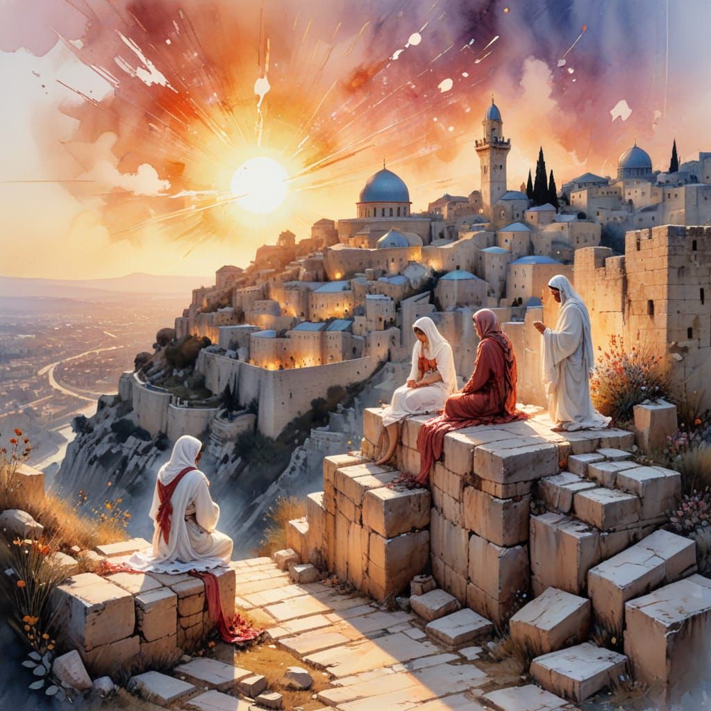 Jerusalem at Twilight: A Sacred Hilltop Cityscape