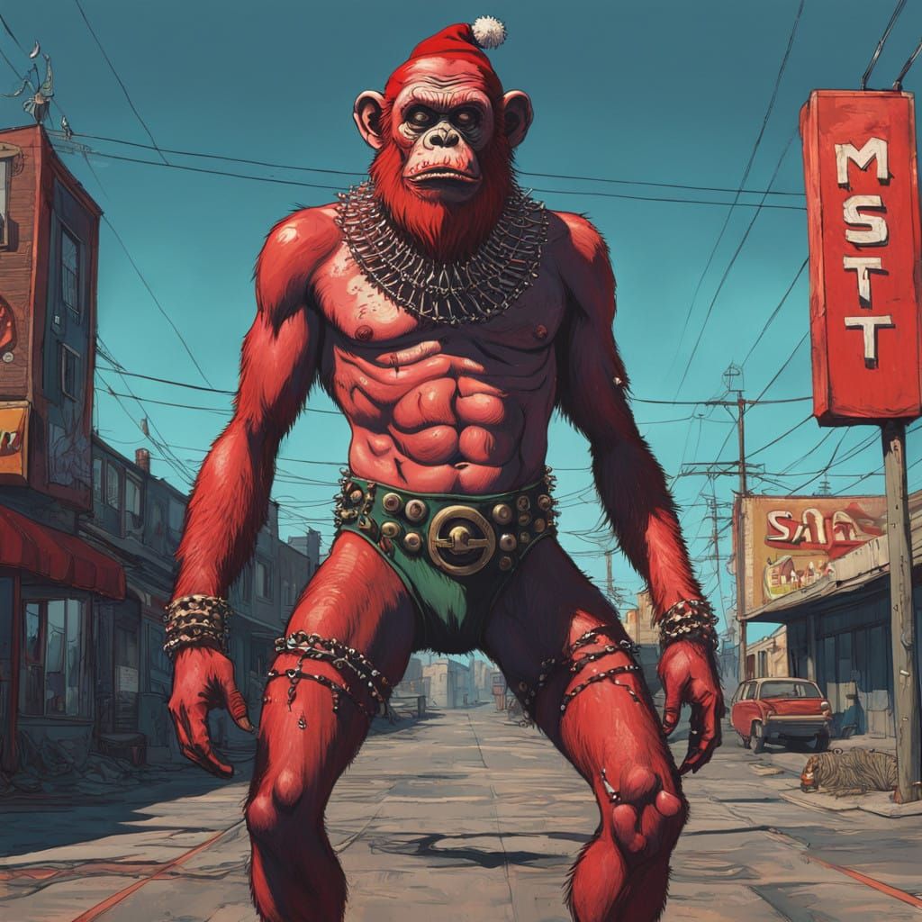 Grotesque Holiday Icon in Pop Art Style