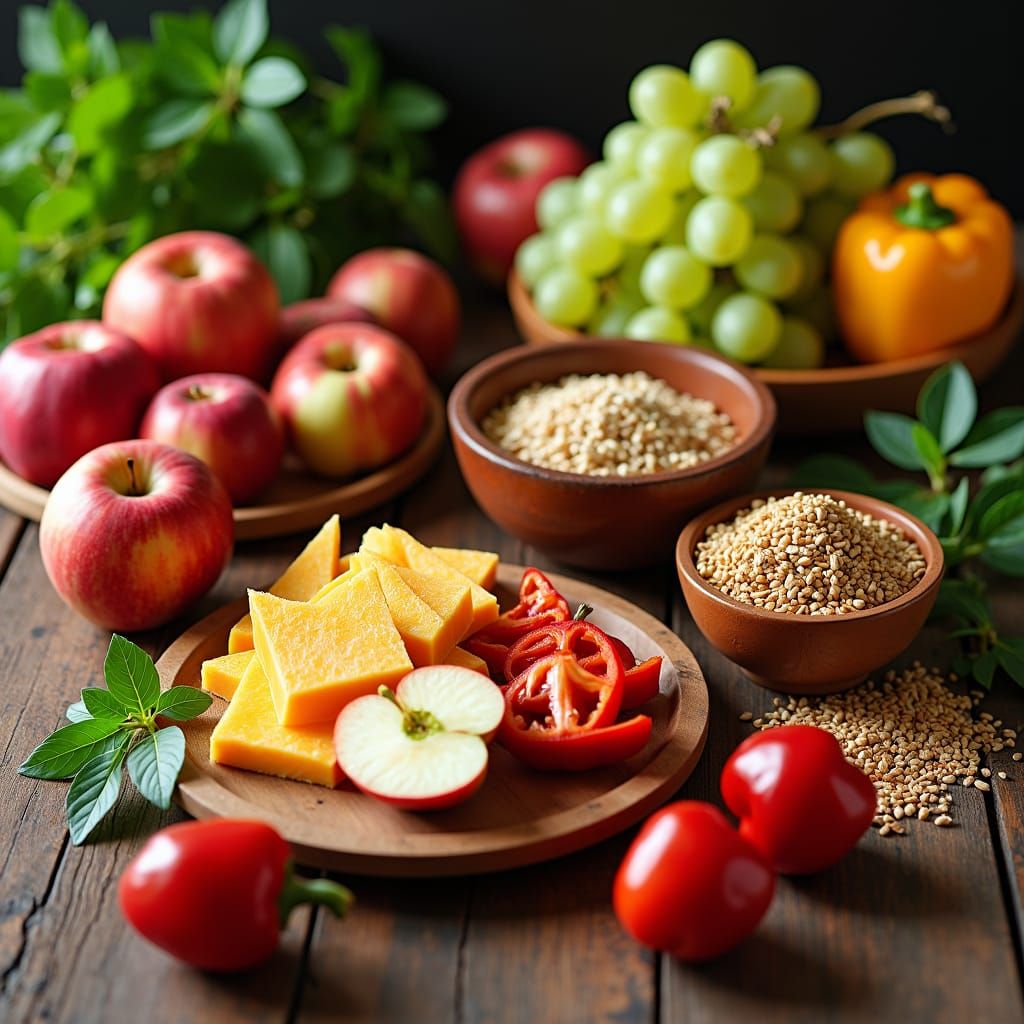 Appetizing Still Life of Healthy Foods