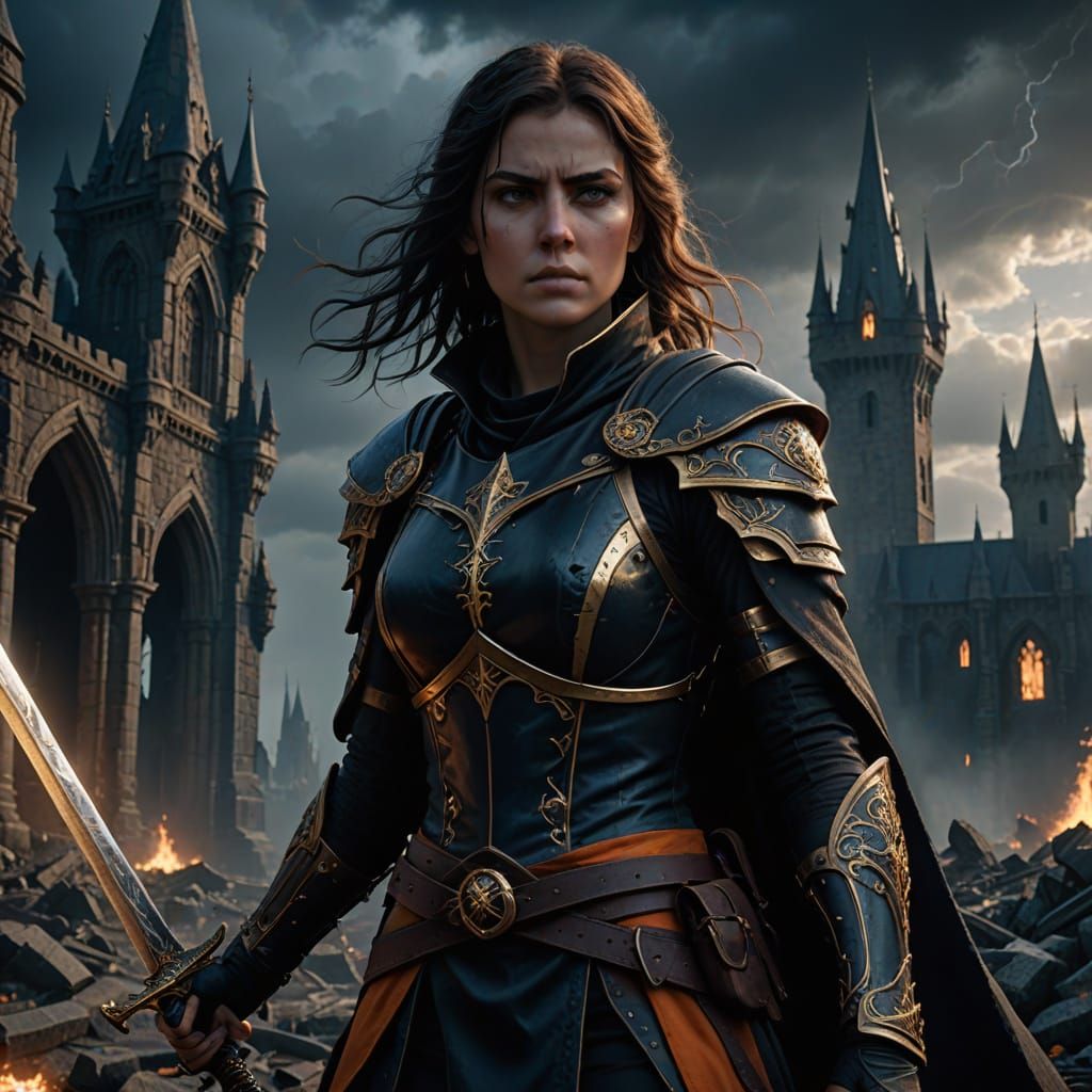 Warrior Goddess Tempest Stands Against the Dark Castle