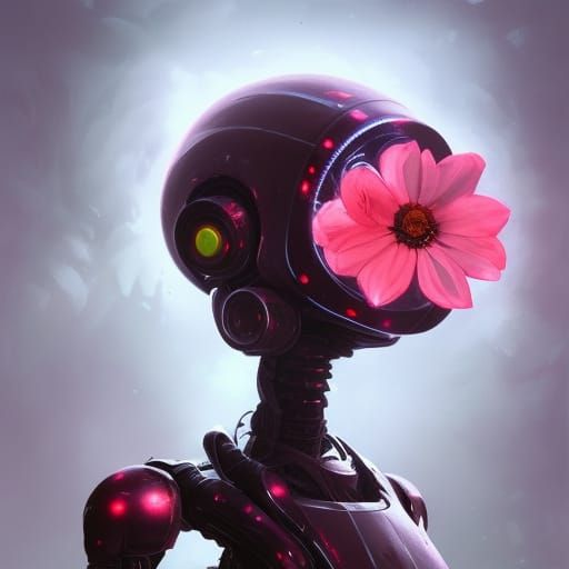 Flower inside Robot