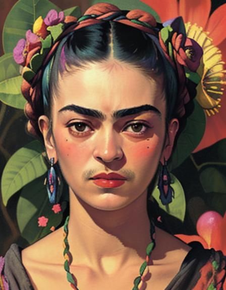 Frida Kahlo in the jungle