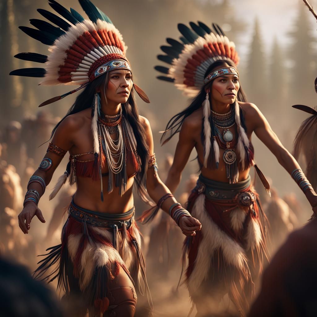 Native American Women Dancing: Tribal Traditions