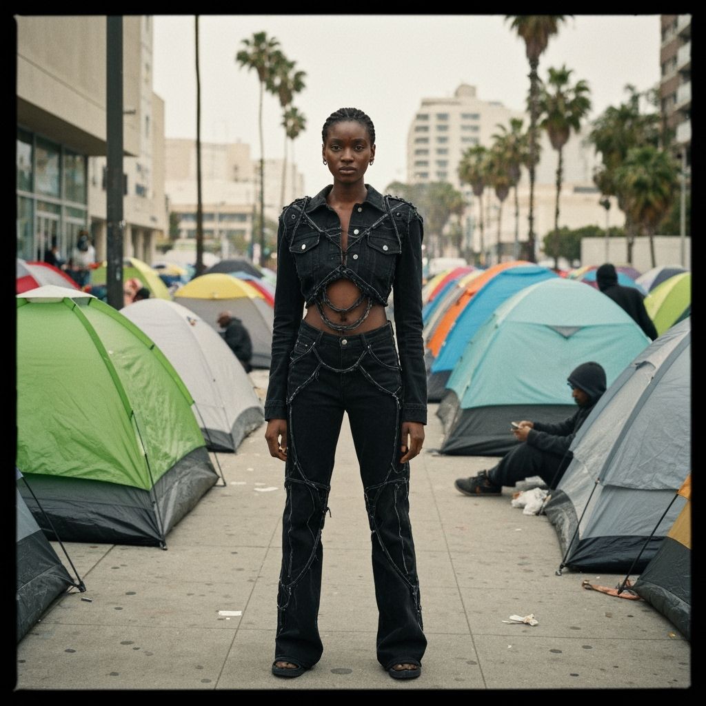 Dystopian Fashion in Los Angeles Encampment