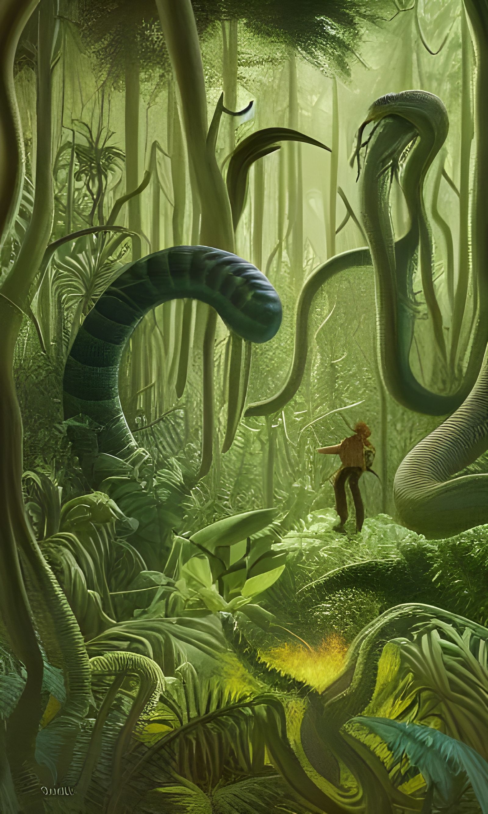 Enchanted Jurassic Park Inspired Landscape Painting