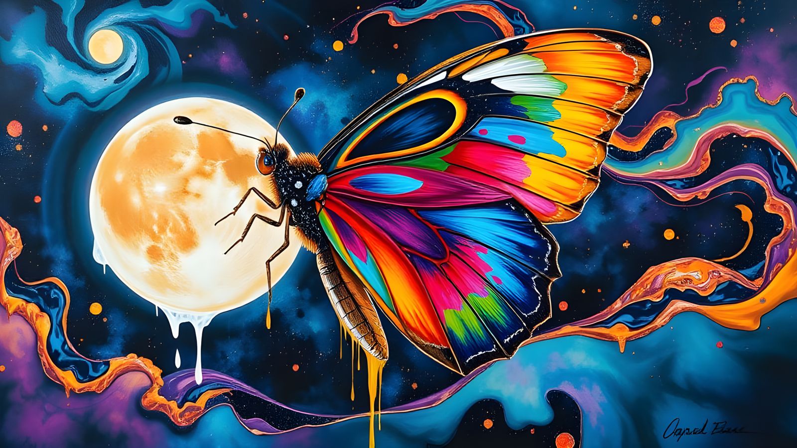 Cosmic Moon Unfolds into a Dynamic Butterfly