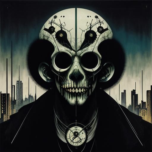 Demonic Close-Up in Analog Horror Style