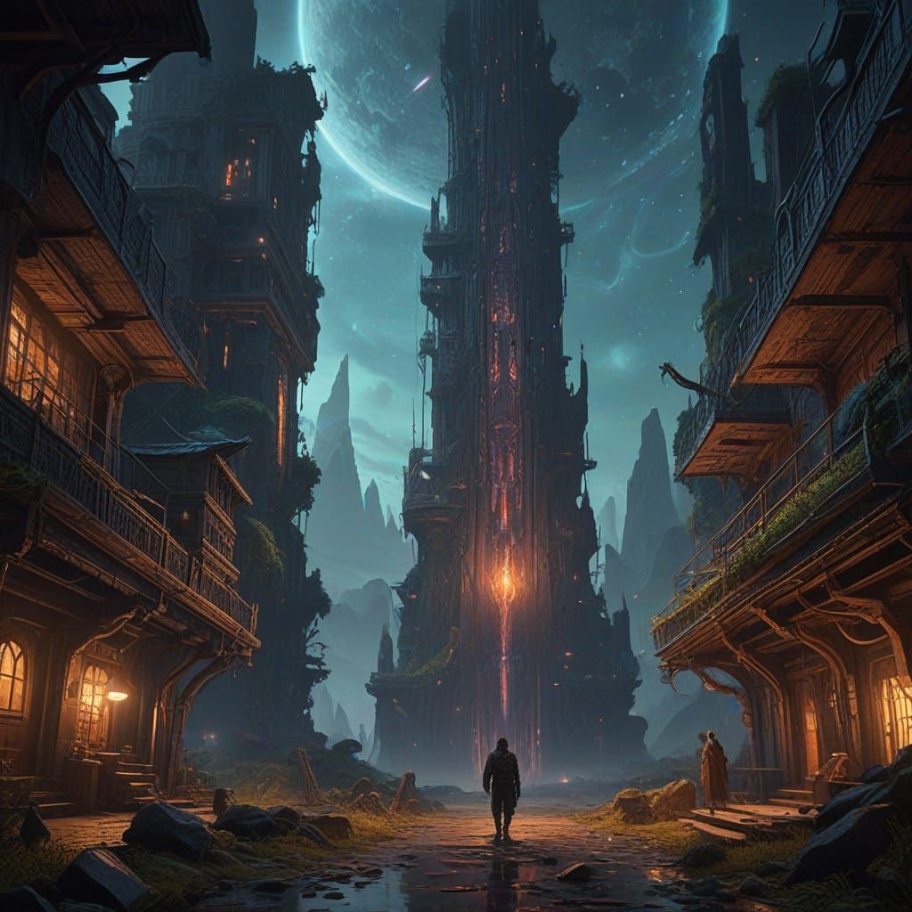 Ethereal Cosmic Masterpiece Evokes Fantasy Concept Art