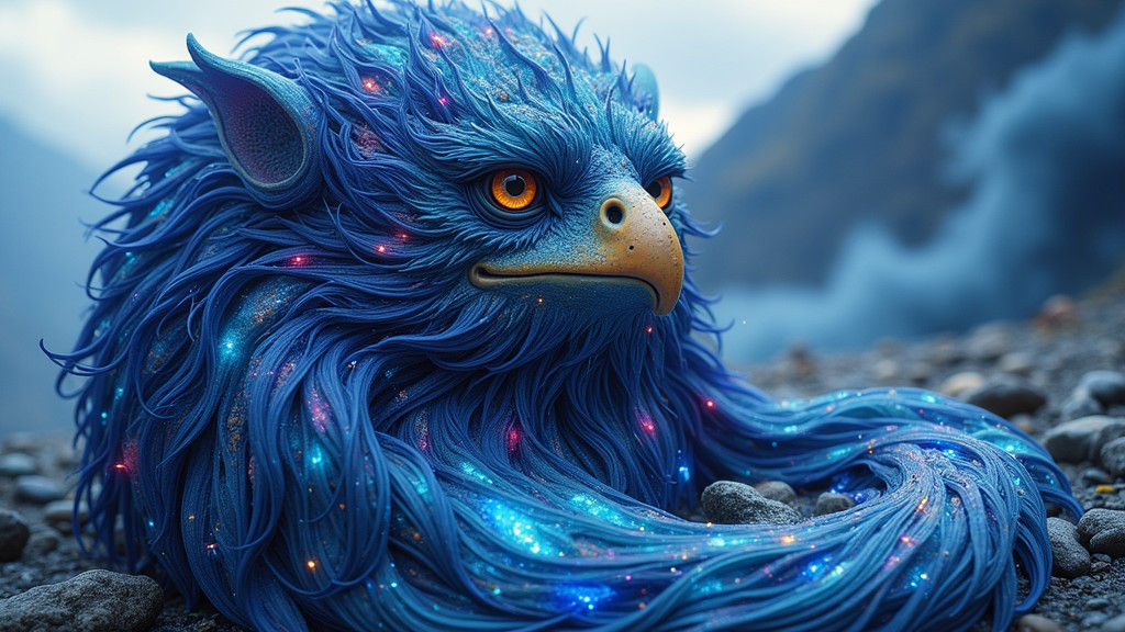 Ethereal Being in Iridescent Galactic Vortex