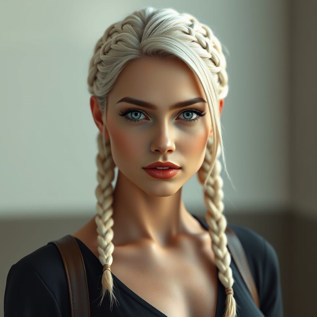 Blonde Woman Portrait in Ultra-Realistic 3D Render