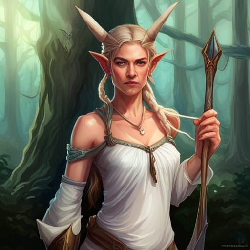 Fantasy Elf Ranger Portrait in Hyper-Detailed Style