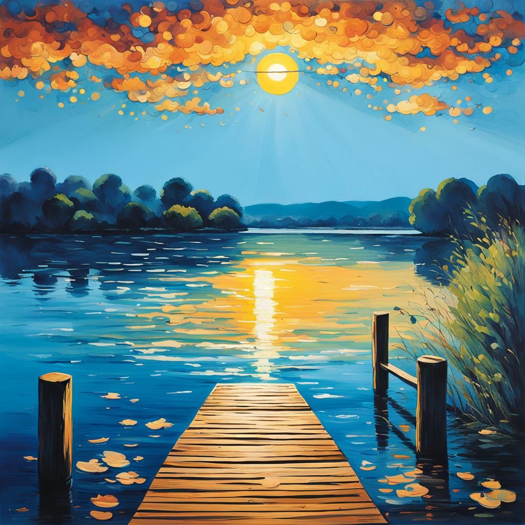 Un paysage estival au lever du soleil.