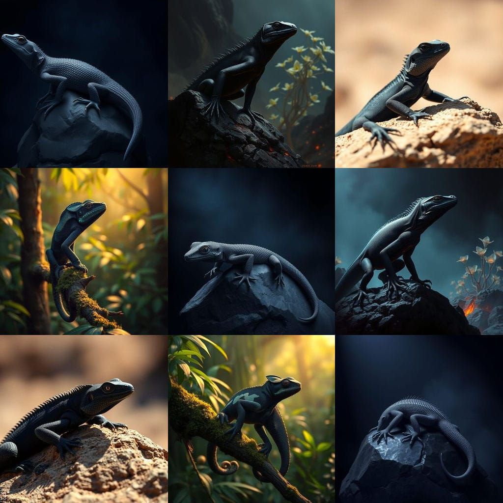 Black Lizard Close Up