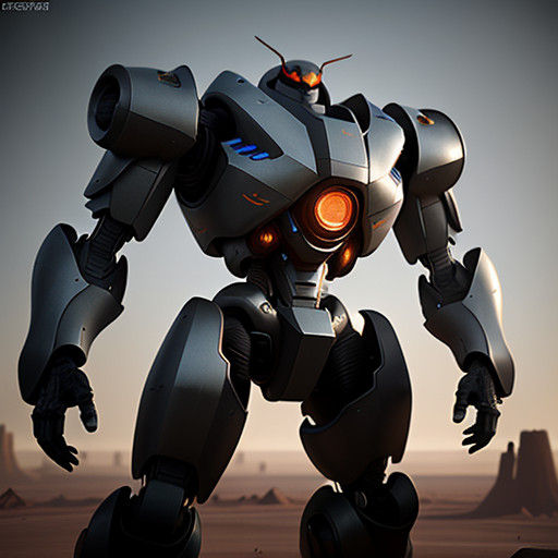 Epic Futuristic Mech Dominates Desolate Wasteland in Cinemat...