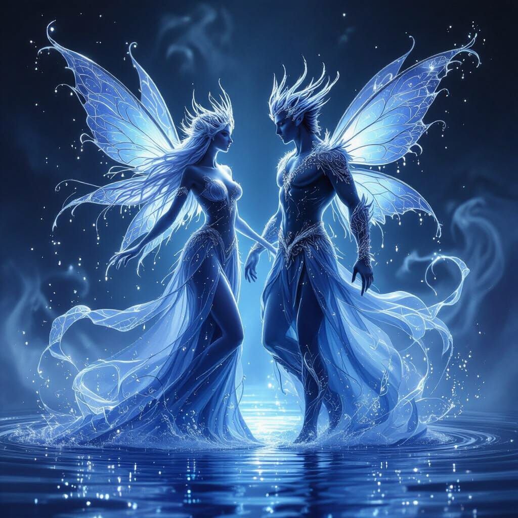 Water Fairy King and Queen Dance in Moonlight
