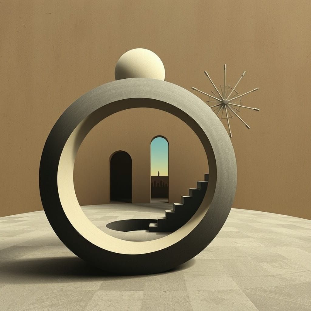 Surrealist Masterpiece in Infinite Loop Style