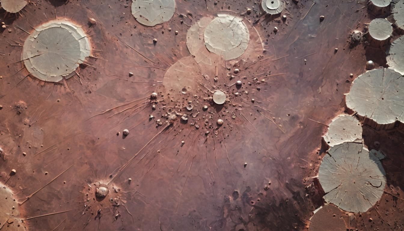 Planetary Surface Close-Up in Digital Primitivism Art