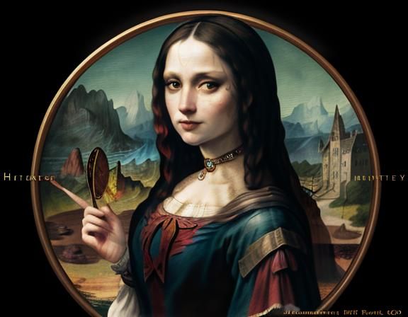 Harley Quinn as Mona Lisa, Beatrix Potter Style