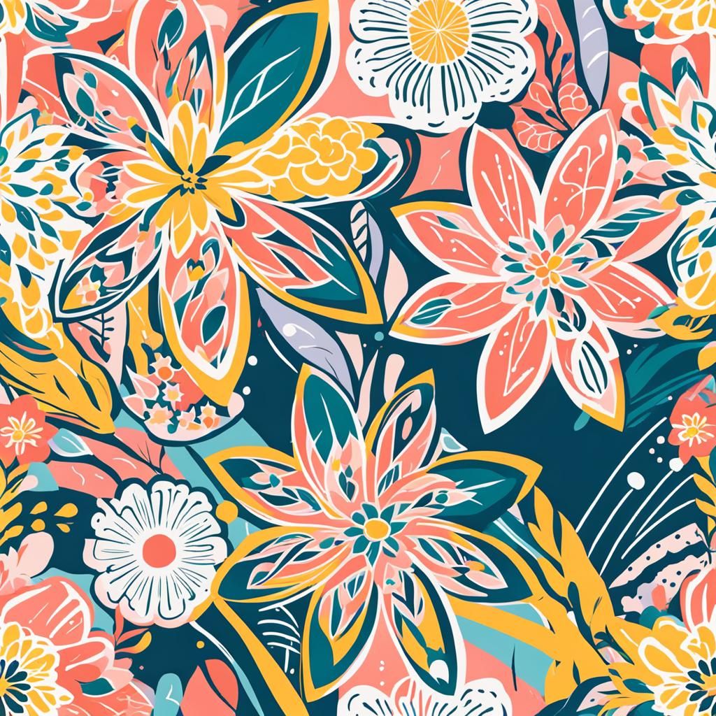 Batik Pattern flower Theme