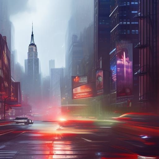 New York City 2023: Detailed Fantasy Concept Art