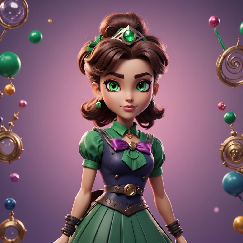 Voodoo Sailor Jupiter: 3D Digital Art Concept