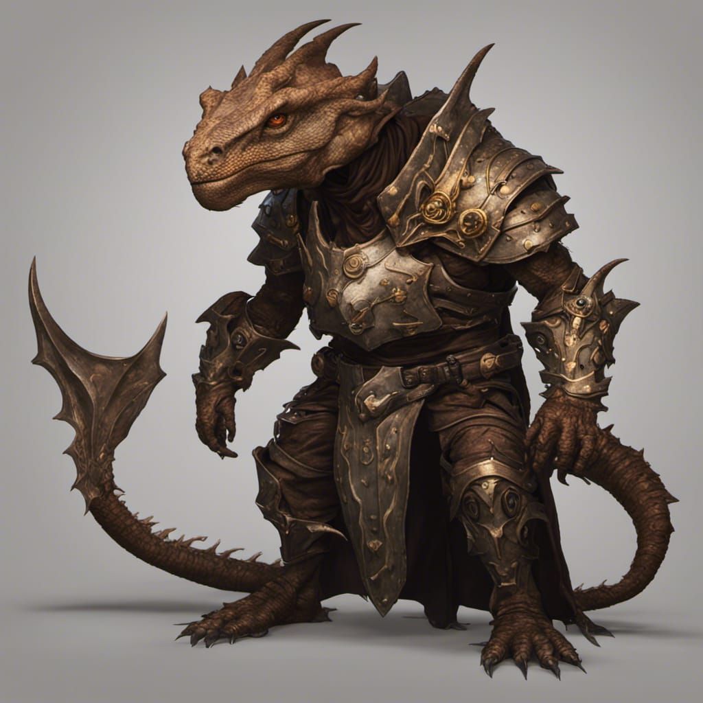 Lizardfolk Zerg Hybrid Paladin in Dark Fantasy Style