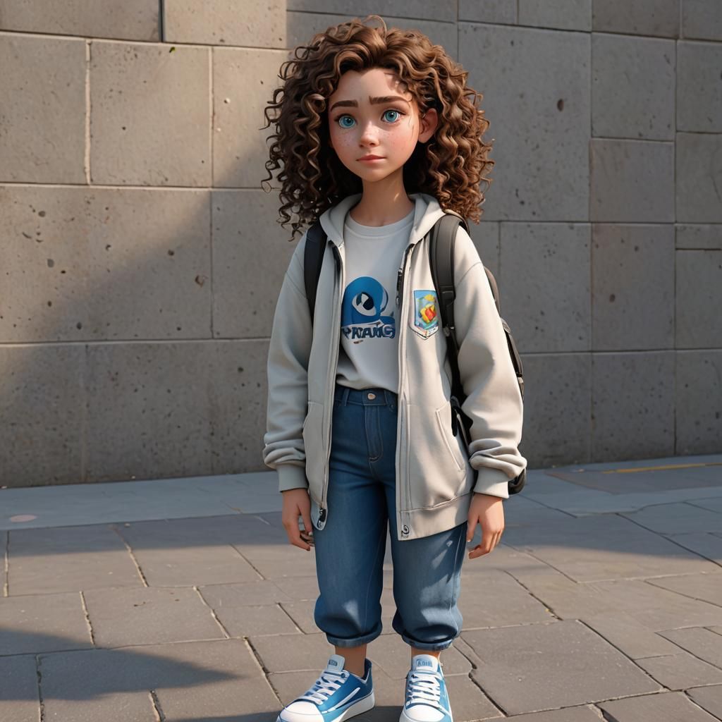 Gorgeous 3D Animation of Sonia in Pixar Style