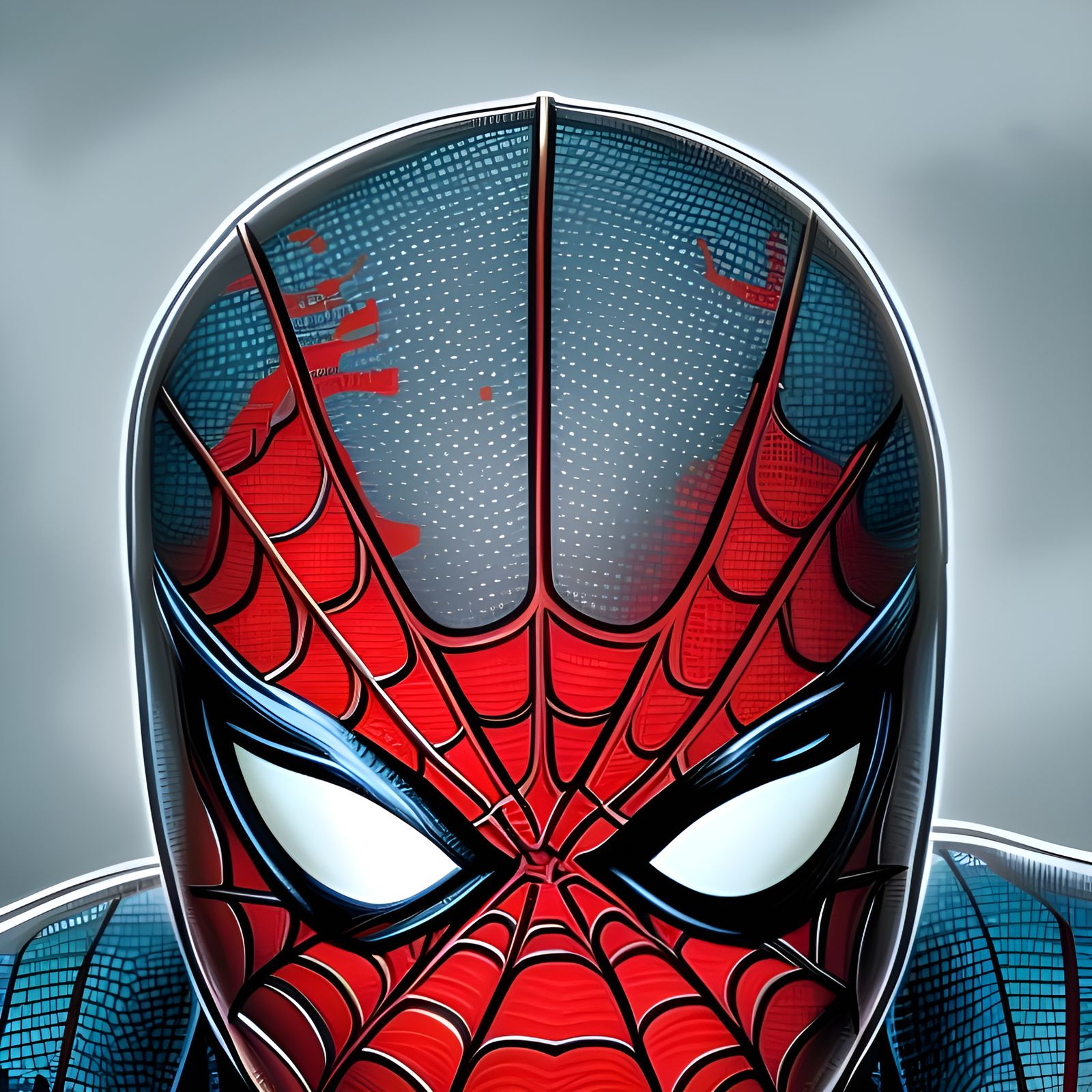 Spiderman Mask in Comic Book Style