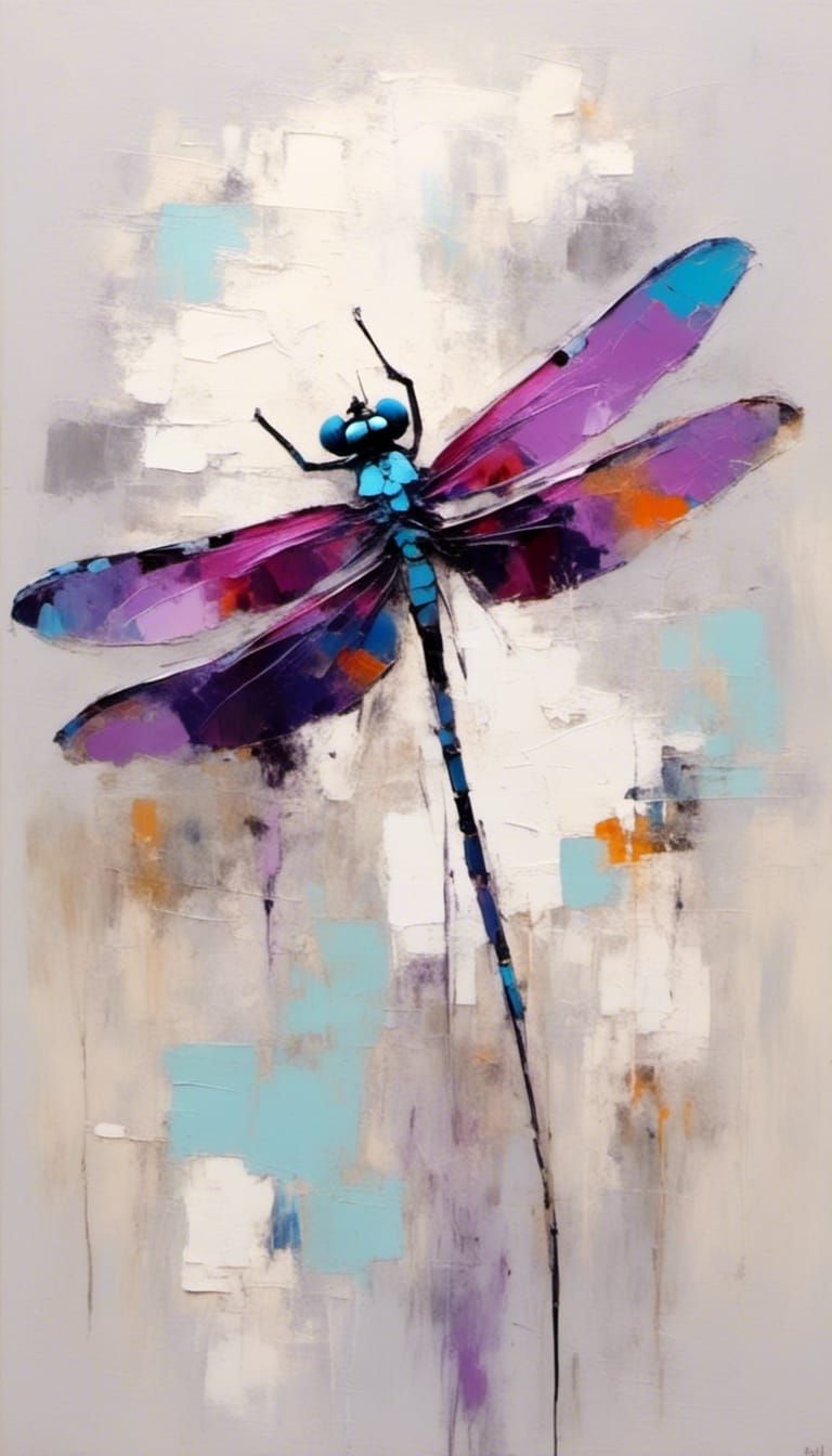 Dragonfly on White Background