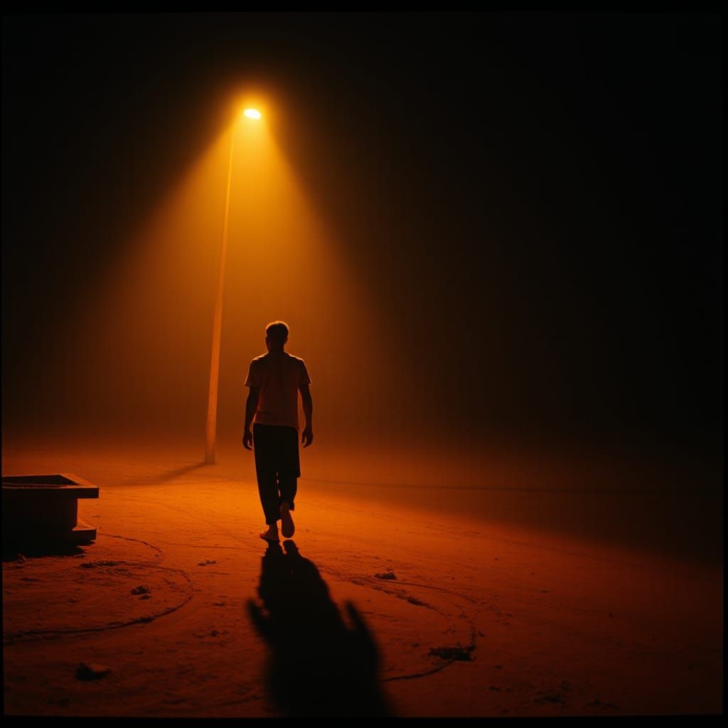 Cinematic Film Still with Warm, Nostalgic Grain