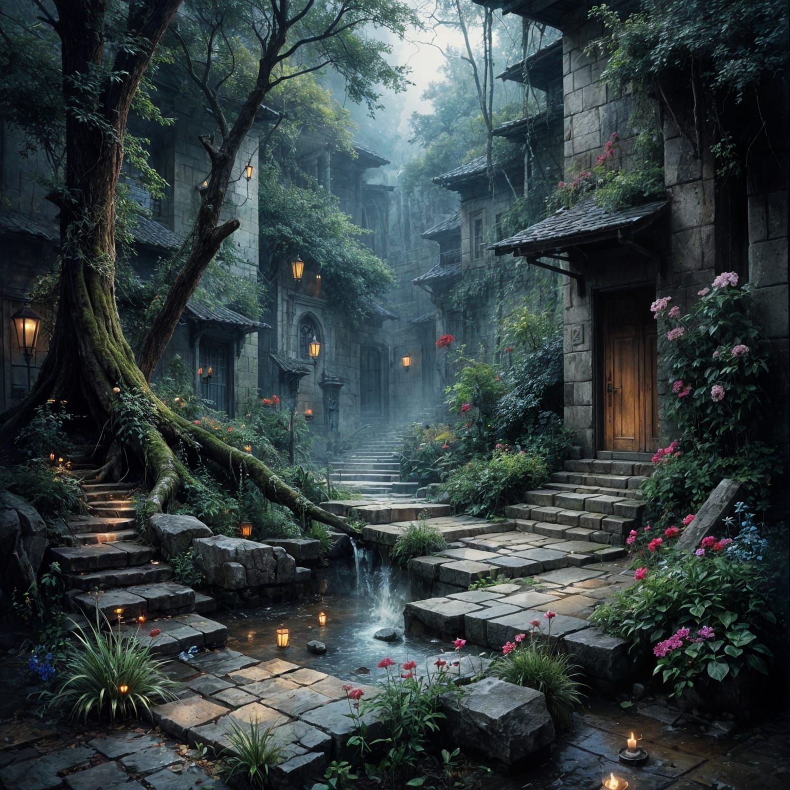 Hyperreal Labyrinth with Distant Thunder