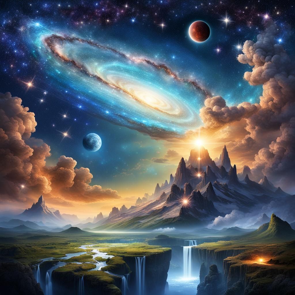 Galactic Conjunction: A Cosmic Collision of Worlds