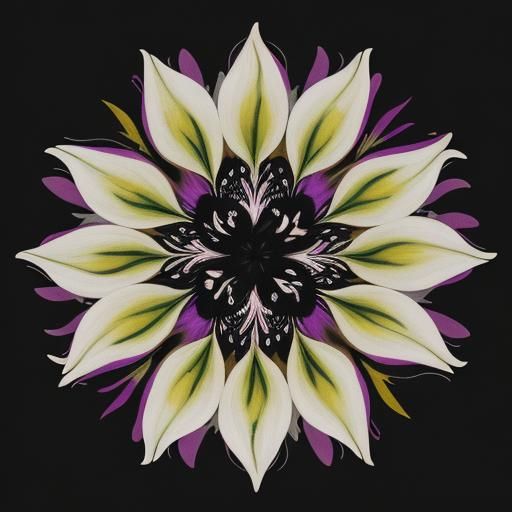 Calla Lilies with Paint Splatter Cross Illustration