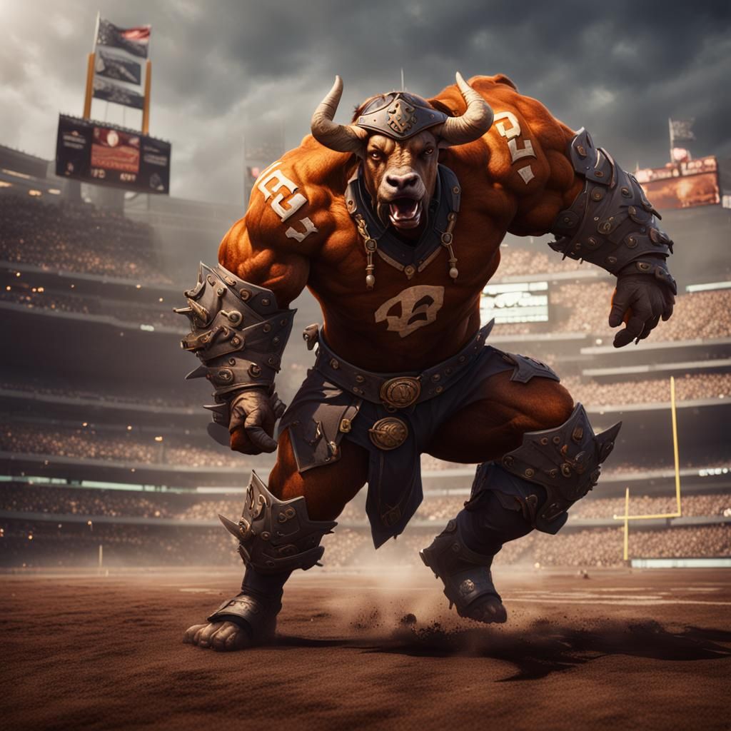 Minotaur in Cowboy's Uniform: Fantasy Concept Art