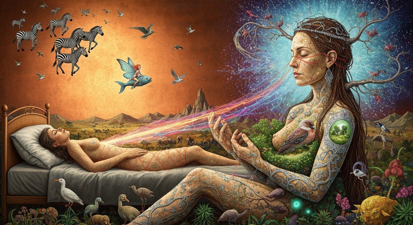 Mystical Shaman with Inner Oasis and Copper Sky