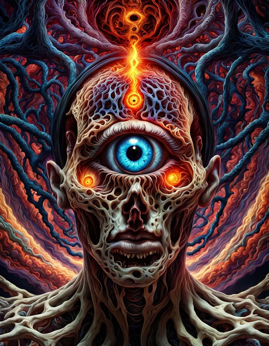 an ominous third eye ripping through reality