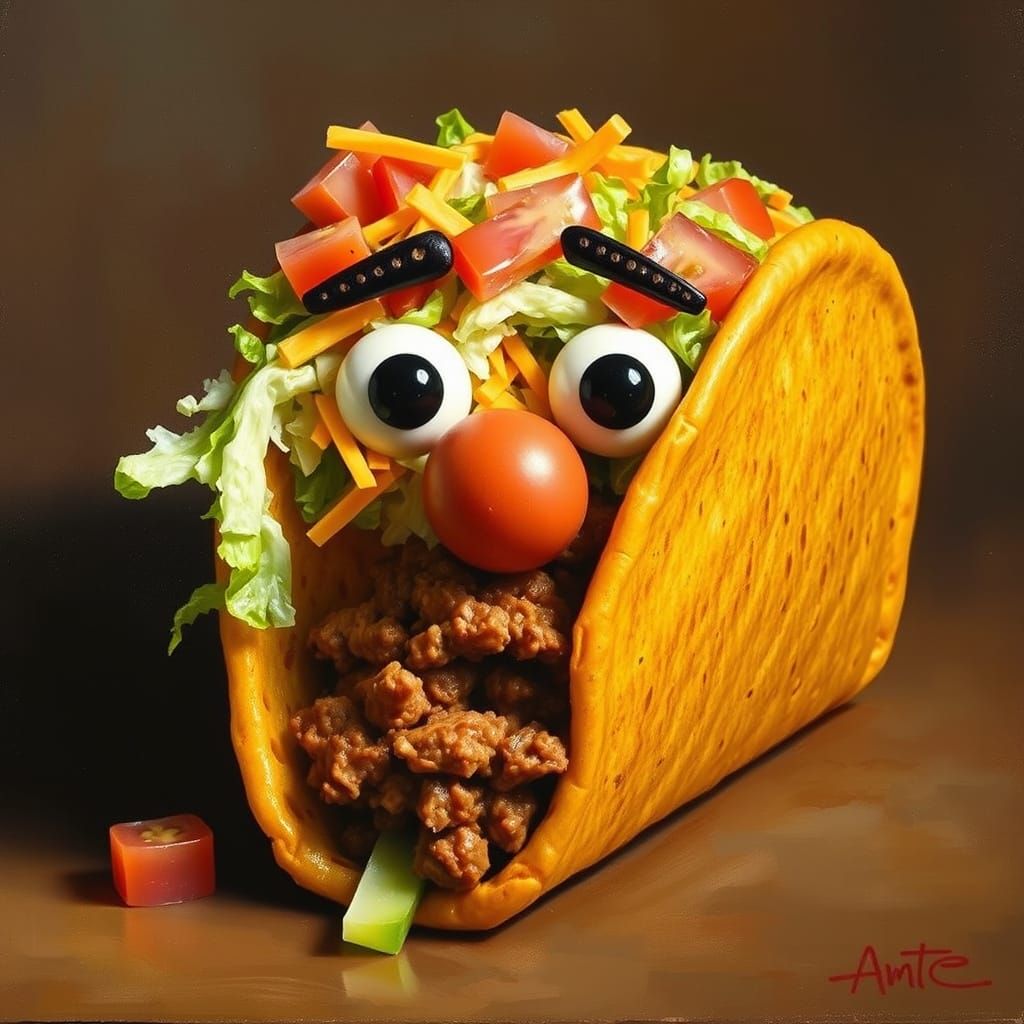 A Hyper-Realistic Taco Portrait
