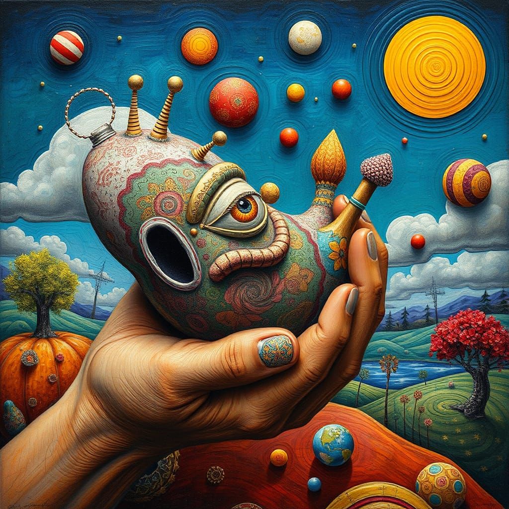 Colorful Surreal Abstract Composition