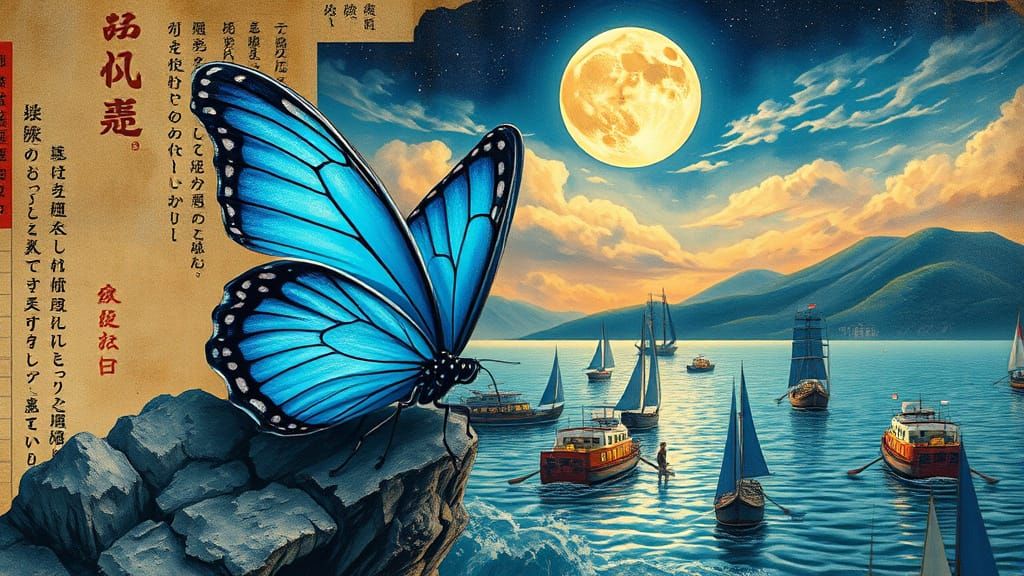 Manga Poster Unfolds with Vibrant Colors and Spell Text