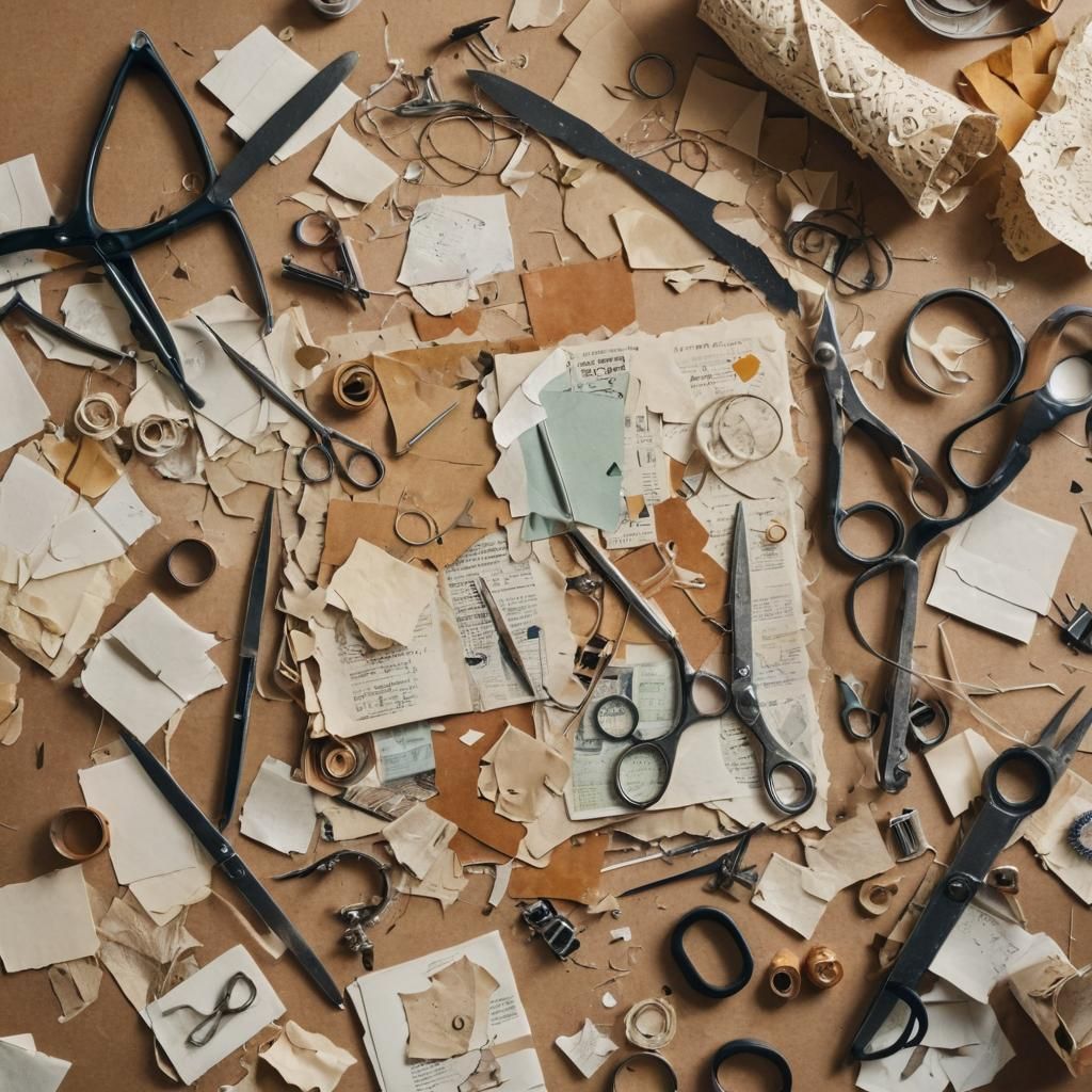 Detailed Scrapbook Still Life in 8K Resolution