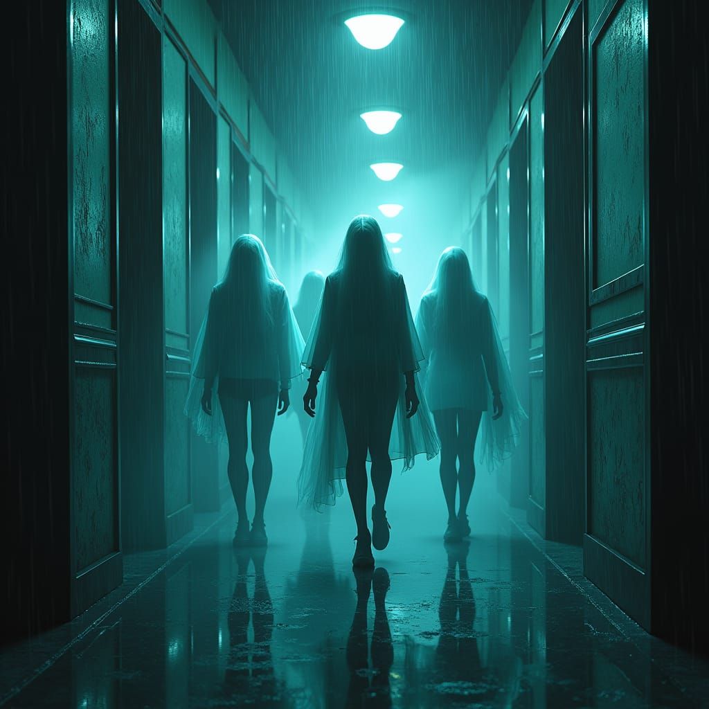 Ghosts Chase Students in Dystopian Cyberpunk Mansion