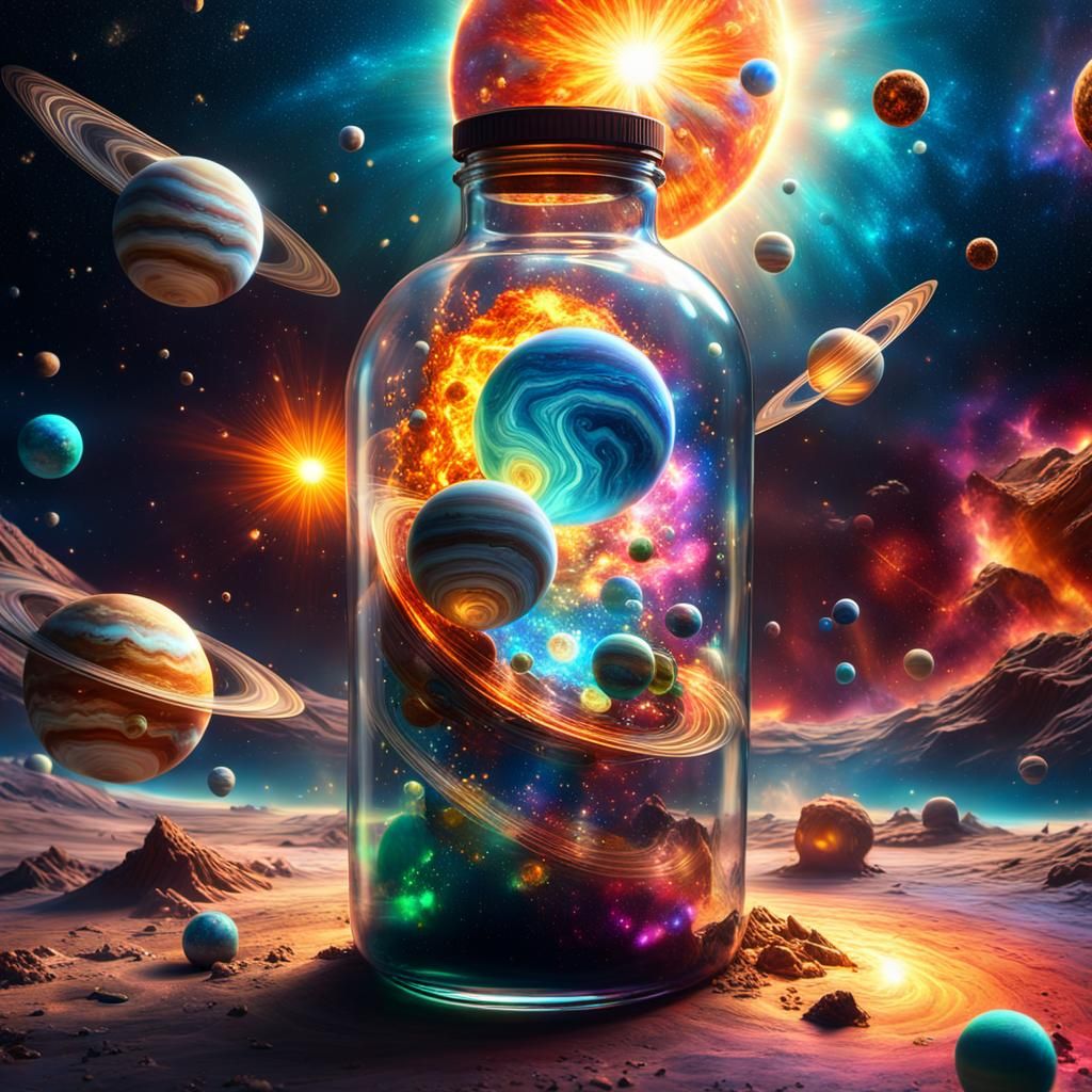 Solar System in a Bottle: Digital Matte Painting