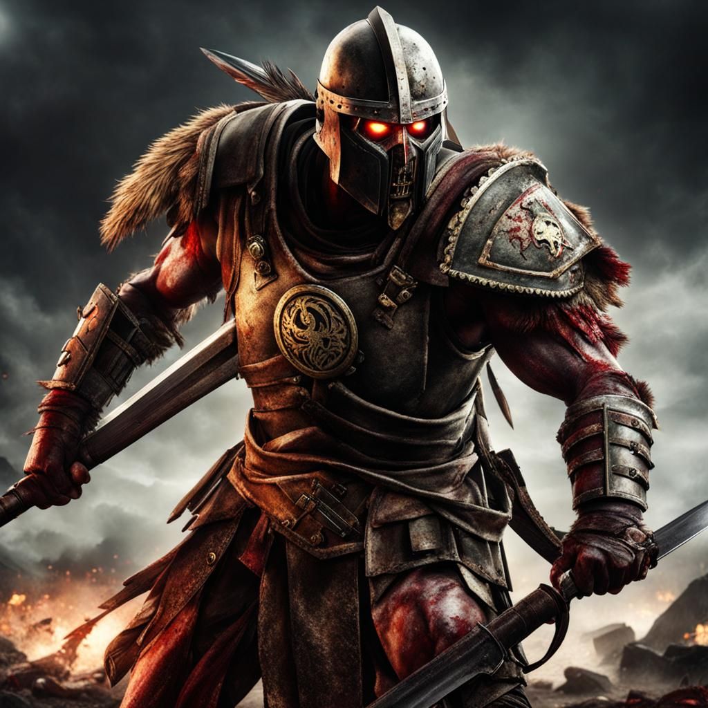 Undead Spartan Warrior in Battlefield