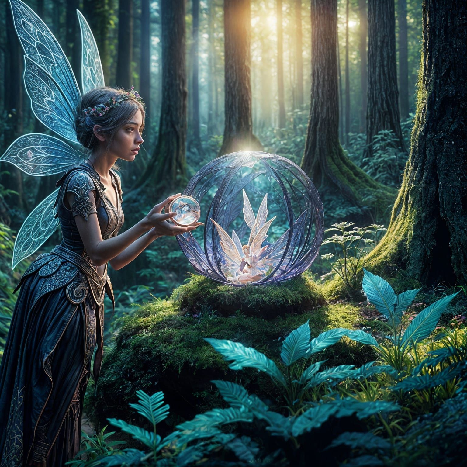 Fantasy Tarot Cards Depicting Colorful Fairies